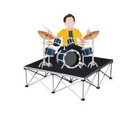 Portable Performance Stage,Foldable Performance Deck Stand/Band Riser,Modular Aluminum Riser for Wedding Events Dancers Performance(Black,122x122x60cm)