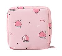 Portable Period Bag with Daisy Zipper - Period Bag | for On The Go with Zip | Panty Liner Tampon Menstrual cupp | Cute Sanitary Napkin Storage Purses | Sanitary Pad Storage