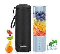 Portable Personal Blender for Juice, Shakes and Smoothies with Insulated Sleeve - 16 Oz Mini Blender Cup with 6 Blades, USB Rechargeable, BPA Free - Small Blender for Kitchen, Travel, Office, Gym