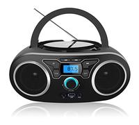 Portable Personal CD Player with FM Radio Stereo Sound, Bluetooth, USB, AUX-IN, Headphone Output, MP3 CDs Compatible, Clear and Full Sound, AC/DC Operated for Home or Outdoor