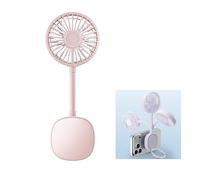 Portable Personal Fan, Handheld Mini Fan with Magnetic Base and Adjustable Hose,can be attached on the back of the phone, Adjustable Angle, Rechargeable Small Fan for Outdoor Office Home Use (Pink)