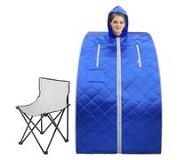 Portable Personal Sauna with Far Infrared Carbon Panels Heated Foot Pad Body Therapy Enjoy Home SPA Relaxtion Detox(Blue)