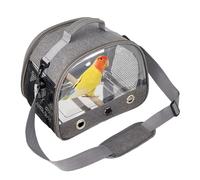 Portable Pet Bird Travel Bag - Transparent Breathable Bird Backpack, Foldable Small Pet Carrier | Mobile Bird Cage for Parrots, Pigeons, House Mice, Squirrel,
