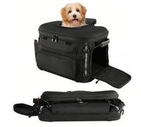Portable Pet Carrier for Motorcycles - Weather-Resistant Crate for Luggage Rack or Passenger Seat with 20 lbs Capacity