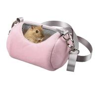 Portable Pet Carry Bag - Soft Warm Plush Backpack, Compact Travel Case for Small Pets, Adjustable Comfortable Shoulder Strap | Hamster, Pig,