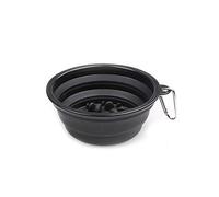 Portable Pet Cat Dog Bowl Silicone Collapsible Slow Feeding Bowl with Hook Foldable Puppy Doggy Water Feeder Cup Solid Color Container