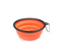 Portable Pet Cat Dog Bowl Silicone Collapsible Slow Feeding Bowl with Hook Foldable Puppy Doggy Water Feeder Cup Solid Color Container