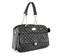 Portable Pet Cats Bag Big Capacity PU Leather with Shoulder Straps Shoulder Breathable Mesh PU Leather Dog Handbag