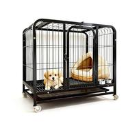 Portable Pet Crate with Smooth Rolling Wheels, Indoor Small Animal Cage for Cats, Kittens, Rabbits, Bunny, Ferrets
