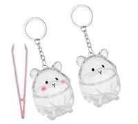 Portable Pet Hair Memorial Keychain Hamster Owner Compact Design Clear Keepsake Fur Collector Pendant Case Pet Memorial Display Case