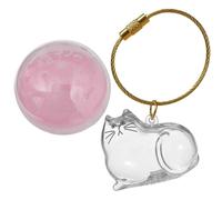 Portable Pet Hair Storage Bottle,Hanging Charm Cat Hair Keychain Pet Memorial Gifts for Loss of Cats