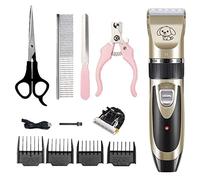 Portable Pet Hair Trimmer Kit Electric Shaver Clipper for Dogs Cats Rabbits with Titanium Ceramic Blade USB Rechargeable Low Noise Grooming Tool