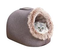 Portable Pet Kennel | Half-Closed Pet Cave with Carrying Straps | Winter Dog Supplies for Living Room, Bedroom, Travel, Camping, Balcony, Garden Jildouf