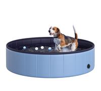 Portable Pet Paddling Pool Swimming Bath Cat Dog Puppy Foldable Blue 120cm