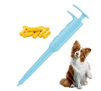 Portable Pet Piller Tool - Stops Biting During, Easy Grip Plunger Visual Aesthetic, 17.8cm Total Length + 30g Mass, Firm Medical Dispenser - for Feline Deworming & Dogs
