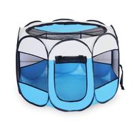 Portable Pet Playpen for Cat Dog PVC Mesh Shade Cover Foldable Removable Waterproof Travel Camping Use Exercise Pen Kennel House Playground Carrying Case Indoor Outdoor Use