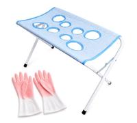 Portable Pet Shower Holder, Foldable Dog Bath Stand，Blue