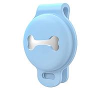 Portable Pet Silicone Protective Case for Airtag, Anti-Scratch Dog Cat Collar Loop Holder for Pets Cats Dog Collar Anti-Lost Locator 1PCS Blue