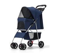 Portable Pet Stroller,3 in1 Foldable Pet Travel Carrier for Cats Dogs | Lightweight Small Pets Stroller,4 Wheels, Compact Travel Pet Basket for Camping