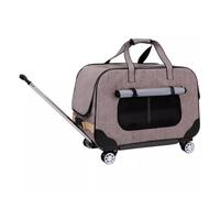 Portable Pet Stroller for Small & Medium Dogs and Cats, 4-Wheel Travel Carrier with Detachable Design and Adjustable Handle - Lightweight and Convenient (Black)