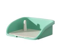 Portable Pet Toilet Dogs Potty Raised Enclosure with Urinary Guide Post for Spot Toileting Removable Design Easy to Clean Rounded Corners Fence Design Suitable for Small and Medium-sized Dogs Indoor A