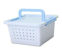 Portable Pet Transport Cage for Small Animals with Ventilated Design PP Construction for Hamster Gerbil Travel and Temporary Housing by Pet Owners Breeders or (Blue, 8.35 × 8.35 × 4.65 in)