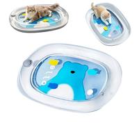 Portable Pet Water Bed, Cooling Mat for Dogs and Cats, Inflatable Cooling Pad with Fish Design, Non-Slip - for Kennel, Car Seat, Floor or Travel, Ideal for Hot Days (Polar Bears, L)