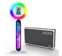 Portable Phone Booth | RGB Ring Light Tripod Stand with Phone Holder, Flight Case Design, Remote Control for Weddings, Events, Video Shoots