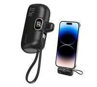 Portable Phone Charger - PD 22.5W 5000mah Compact Phone Charger Powers Bank - Portable Powers Banks With Built-in Cable For Home, Traveling