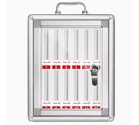 Portable Phone Holder, Aluminum Alloy, Wall-Mounted, 6/12/24/36/48/60 Slots, Employee Use, 12 Units - Ideal for nizing Cell Phones in Office or Home.