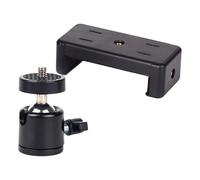 Portable Phone Holder Clip Stand with Metal Ball Joint for Photography and Live Streaming for Various Smartphones Non-Slip Silicone Pad