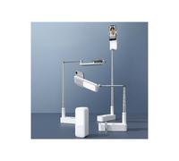 Portable Phone Holder with Wireless Dimmable LED Fill Light, 360 Rotatable, Adjustable Height, 1000mAh Battery, Bluetooth Remote