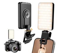 Portable Phone Light, Selfie Light, 5 Lighting Modes 3000k-6500k,5 Levels of Brightness Phone Light Clip on, 2000mah Rechargeable Batter, Photo/Photography/Makeup/Webcam/Laptop/Zoom