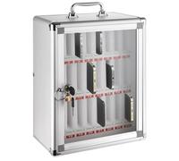 Portable Phone Locker12 Slot Aluminum Alloy Lockable Storage for Cell Phones Wall Mount/Tabletop OrganizerIdeal for Schools & Offices in the US