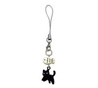 Portable Phone Pendant, Adorable Cat Charm, Animal Phone Strap with Cute Aesthetic, Premium Material Resin, Mobile Tool with Easy Attachment, Accessories Necessities for Keychain Wallets