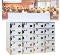 Portable Phone Safe Storage Box with 9 Slots Acrylic with Locks and Keys Wall-Mounted Security Cabinet for Phones Accessories and Valuables
