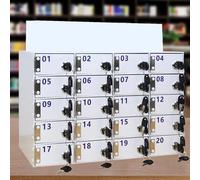 Portable Phone Safe with 40 Slots, Acrylic Storage Cabinet for Mobile Phones, Secure Lockbox for 12-100 Phones, Ideal for Offices and Home Use