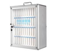 Portable Phone Storage nizer - Aluminum Alloy Chest with 12/24/36/48/60 Slots Secure Conference Phone Holder Ideal for Business Meetings and Events