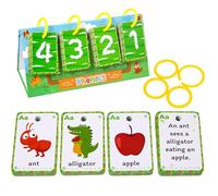 Portable Phonics Flashing Card Set Phonics Tool Perfect for Children to Improve Reading and Sentence Construction Skills Reading Practice Cards