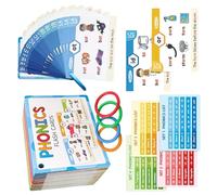 Portable Phonics Learning Cards, Spelling Reading Flashcards Educational Toy for, Language Practice Tool Phonics Flashcards