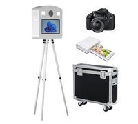 Portable Photo Booth Machine,15.6inch Photo Booth with Mini PC,Tripod Photo Booth Perfect for Wedding,Halloween,Party,Events (Machine+Camera+Mini Printer)