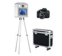 Portable Photo Booth Machine,15.6inch Photo Booth with Mini PC,Tripod Photo Booth Perfect for Wedding,Halloween,Party,Events (Machine+Camera)