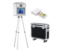 Portable Photo Booth Machine,15.6inch Photo Booth with Mini PC,Tripod Photo Booth Perfect for Wedding,Halloween,Party,Events (Machine+Mini Printer)