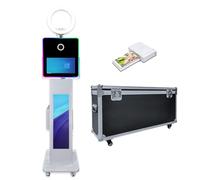 Portable Photo Booth with 15.6" Touch Screen, LCD Selfie Photo Booth for Wedding/Party/Corporate Events, DSLR Photobooth Machine with Fill Light (Photo Booth + Printer)
