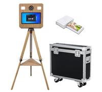 Portable Photo Booth with 15.6''Touch Screen Photo Booth Machine Ideal for Weddings,Parties,Celebrations,and Events Rental (Machine+Mini Printer)