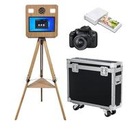Portable Photo Booth with 15.6''Touch Screen Photo Booth Machine Ideal for Weddings,Parties,Celebrations,and Events Rental (Machine+Camera+Mini Printer)