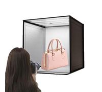 Portable Photography Light - 44cm Dimmable Studio Tent with LED Lighting | Foldable Background for Shots of Clear Products | Complete Kit for E-Commerce, Jewelry Store