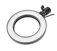 Portable Photography Lighting Kit, 6 Inch Shape Video Light LED Video Lamp 3 Colors Eye Light Adjustable Brightness Fill Light for Podcast, Makeup, Indoor Lighting