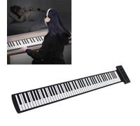 Portable Piano, Foldable Piano Keyboard Foldable Piano Rechargeable LED Display 128 Tones 128 Rhythms MIDI Output Support 14 Demo Songs 88 Keys Electronic Hand Roll Piano