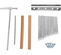 Portable Piano Thumb Piano,1 Set of 17Keys DIY Accessory Kit Thumb Piano Keys Set with Bridge Saddle, Tuning Hammer and 17 Stainless Steel Keys (Color : Assorted Color02)